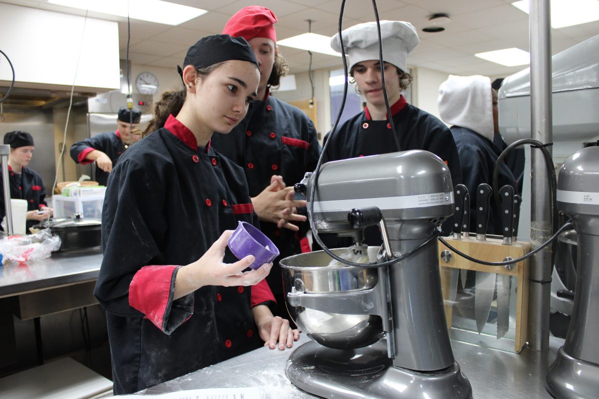 Culinary Arts Students making cookie dough