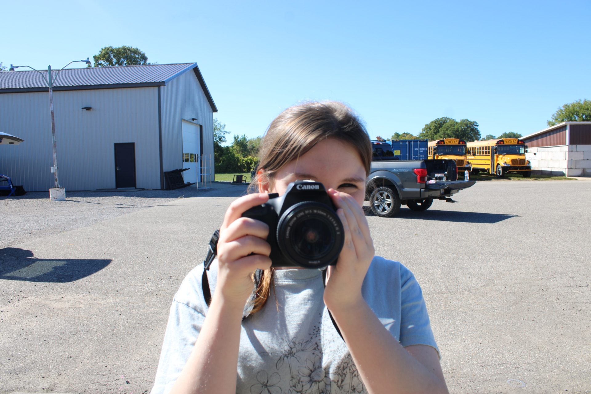 Madisyn Onstott capturing a moment with her camera